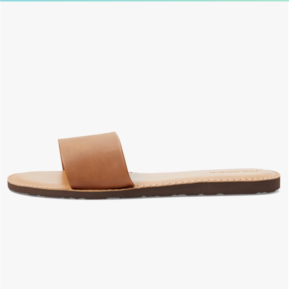 Volcom Women's Simple Synthetic Leather Strap Slide Sandal - Picture 4 of 5